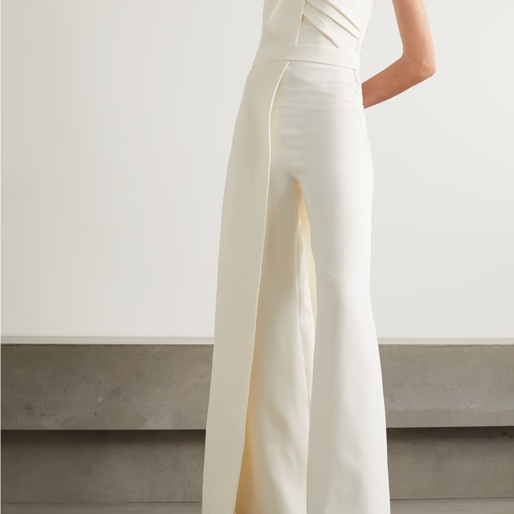 Elegant Safiyaa Strapless White Jumpsuit - Picture 8 of 13